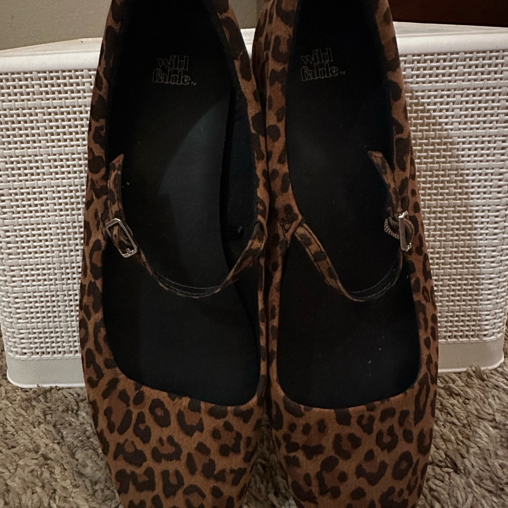 Wild Fable Brown Leopard Print Flats